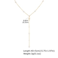 Gouden Y-vormige parelketting met madeliefje hanger, inclusief maten en kettinglengte - Goud