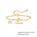 Dettaglio del bracciale serpente placcato oro con perline colorate e dimensioni - Stile Serpente (BR-2627G01)
