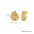 Orecchini a conchiglia placcati oro 18K con perle finte bianche e design a spirale - Oro