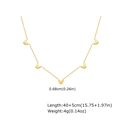 Elegante collana a farfalla in acciaio inossidabile dorato con cinque ciondoli e catena - Collana con cinque farfalle 3D (NC-2273G)