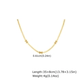 Détail du collier chaîne serpent en or 18 carats avec petits nœuds et dimensions - Collier Chaîne Serpent Pendentif Noeud (NC-2301G03)