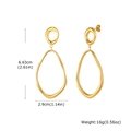 Elegante gouden roestvrijstalen onregelmatige geometrische hangende oorbellen in stijl - Goud (ED-920G)