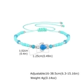 Vue détaillée du bracelet de cheville tortue montrant les dimensions et le cordon réglable - Style Tortue Turquoise (Style 1)