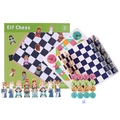 Set di giochi da tavolo 2-in-1 Elf Chess e Ludo con figure animali in legno - Ludo e Scacchi Internazionali