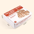 100-piece natural beech wood blocks set for toddlers in a white retail cardboard box - 100 Pieces Beech Wood Blocks