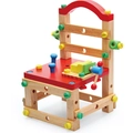 Doe-het-zelf beukenhouten kinderstoel speelgoed met kleurrijke schroeven en gereedschap - Standaardtype