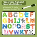Magnetic uppercase alphabet set with animal illustrations, whiteboard, and dry erase marker - Magnetic Letters