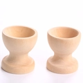 Set de dos hueveras de madera realistas para cocinitas infantiles y juegos de rol - Bandeja para Huevos de Madera