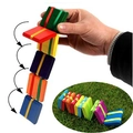 Classic wooden Jacob's Ladder toy with colorful cascading blocks and dynamic arrows - Multicolor Style