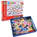 Magnetic wooden fishing game set with ocean animal pieces and red gift box - 32 Pieces Fishing