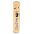 Handcrafted four-tone wooden train whistle toy with vintage steam engine graphic - Large Train Whistle / 21x3.4x3.4cm
