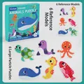 Set di puzzle di animali marini per bambini con sei grandi disegni di creature marine - Animali dell'Oceano