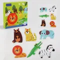 Forest animals large piece puzzles set for toddlers including lion and zebra patterns - Forest Animals