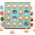 Holz-Gedächtnisspiel für Kinder mit Tiermotiven und 16 bunten Abdeckblöcken aus Holz - Memory Schach Set