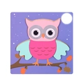 3D wooden owl puzzle for kids with colorful nested pieces and laser-cut smooth edges - Owl