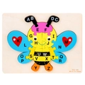 Puzzle alfabeto in legno a forma di ape con 26 pezzi colorati per l'apprendimento - Ape