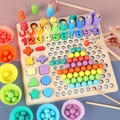 13-in-1 Montessori houten puzzelbord met magnetisch vissen en kralen sorteren spel - 13-in-1 Multifunctioneel Bord