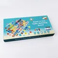 Magnetisches 7-in-1 Holzpuzzle-Set mit Buchstaben und Zahlen in blauer Box - Auto Alphabet Brett (Farbbox)
