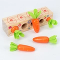 Gioco carote da tirare in legno per bambini con cinque pezzi numerati per l'apprendimento - Tiro della Carota a 5 Fori