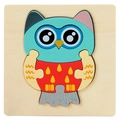 Puzzle en bois hibou 3D éducatif avec blocs colorés pour l'apprentissage cognitif des enfants - Hibou / chouette