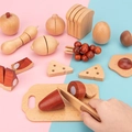 Houten groente en fruit speelgoedset met klittenband voor realistisch snijden - Snijstijl