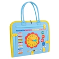 Pannello sensoriale Montessori in feltro per imparare l'orologio e le stagioni - Stile Aritmetico Multifunzionale / Azzurro