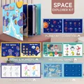 Space-themed busy book for toddlers featuring interactive velcro matching and puzzles - Space Cognition
