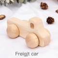 Giocattolo camion merci in legno naturale per bambini piccoli con texture liscia - Carro merci