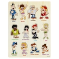 Wooden peg puzzle featuring 12 family member characters for early childhood learning - Family Members Theme (3010)