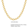 Detalle del collar de cadena gruesa bañada en oro de 18K con medidas 40-45cm - Collar