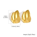 Detail view of 18K gold irregular earrings with size 4.9x3.4cm and weight 22g - Gold