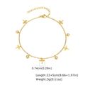 Goldenes Edelstahl-Fußkettchen mit Libellen-Anhängern und funkelnden Zirkonia-Perlen - Libelle Stil (06)