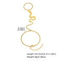 Detailed view of golden snake slave bracelet with engraved scales and adjustable chain - Snake Slave Bracelet (BR-2332)