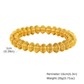 Detail showing 1cm width and 16cm perimeter of the golden stainless steel spring bracelet - Smooth Spiral Style (Style 2)