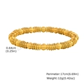 Detail of stainless steel spring bracelet showing 0.64cm width and 17cm circumference - Wave Spiral Style (Style 1)