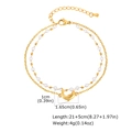 Double-layered golden dolphin anklet with pearls and adjustable lobster clasp - JC-216G Anklet