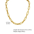 Detailansicht der 0,77cm breiten goldenen Gliederkette mit Prägung und verstellbarem Verschluss - Halskette