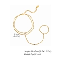 Details zur zweilagigen Fingerketten-Armband mit Zirkonia und K18 Goldbeschichtung - Zirkon-Stil (BR-2385G)