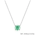 S925 Sterling Silver Paraiba Blue Necklace with 8.00mm Round Cut Mint Gemstone - 925 Silver / Paraiba-8MM