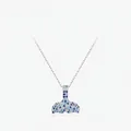 S925 Sterlingsilber Halskette mit einem blau verlaufenden Meerjungfrauenschwanz-Anhänger - 925er Silber / Silber