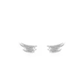Funkelnde S925 Sterling Silber Klauen Ohrstecker mit vollem Pavé Diamant Design - Krallenflügel-Stil (RHE698) / 925er Silber