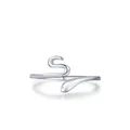 Minimalistischer S925 Sterling Silber Schlangenring mit funkelnden Zirkonia Augen - 925er Silber