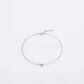 Minimalistisches S925 Sterlingsilber Herzarmband mit verstellbarem Karabinerverschluss - 925er Silber / Silber