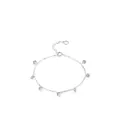 Bracciale minimalista in argento 925 con sette ciondoli tondi in zircone cubico - Argento 925 / Argento