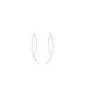 Orecchini a filo ondulati minimalisti in argento sterling S925 in finitura argento - Argento 925 / Argento