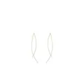 Orecchini minimalisti in argento S925 dorato con un moderno design a doppia linea curva - Argento 925 / Oro