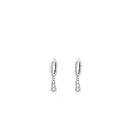 Orecchini a spilla in argento sterling S925 con cristalli di zirconia cubica micro-pave - Argento 925 / Argento sterling 925