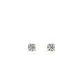 Elegant 18K gold plated S925 sterling silver stud earrings with D color moissanite - 925 Silver / Gold