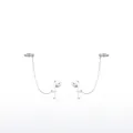 S925 Sterling Silber Anti-Verlust Ohrklemme Kette für kabellose Kopfhörer mit Kristallen - 925 Sterlingsilber