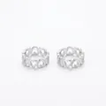 Ear cuffs de plata de ley S925 con diseño de corazón hueco continuo y estilo elegante - Plata 925 / Plateado